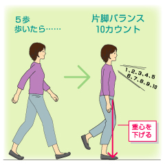バランス機能の衰えを防ぎましょう！