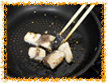 ブリのカレー炒め手順