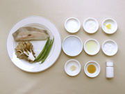 カレイのレモンあんかけの材料