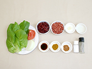 赤いんげん豆とそぼろのカレー炒めの材料