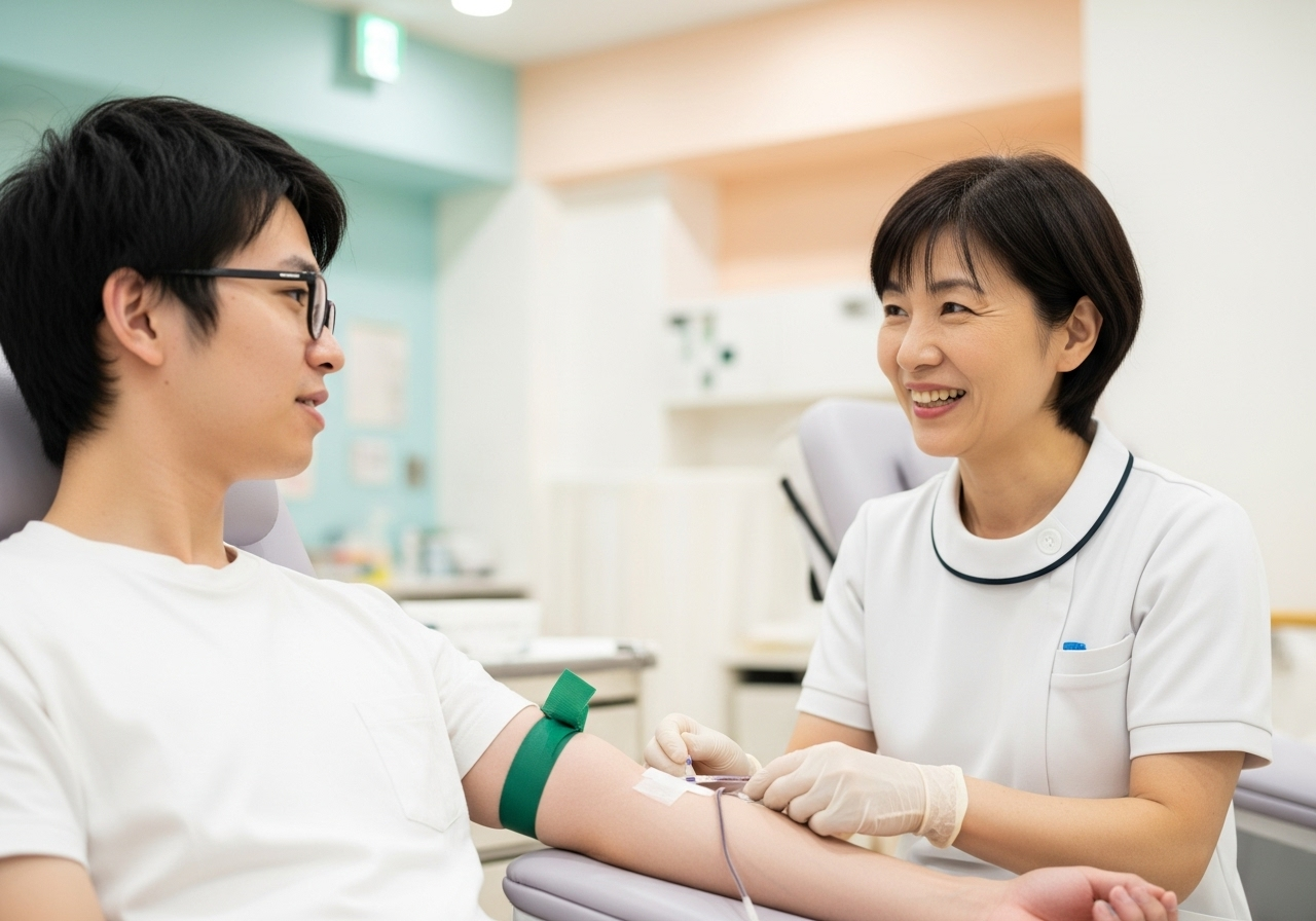   【9/10実施】  通院1回のみ！大阪市実施の健康な20代と30代男性が対象の採血モニター