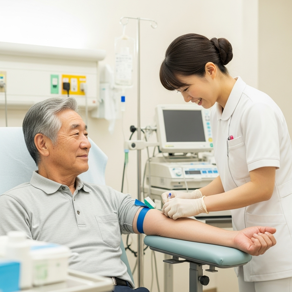   【8/8実施】  通院1回のみ！大阪市実施の健康な50代～60代女性が対象の採血モニター